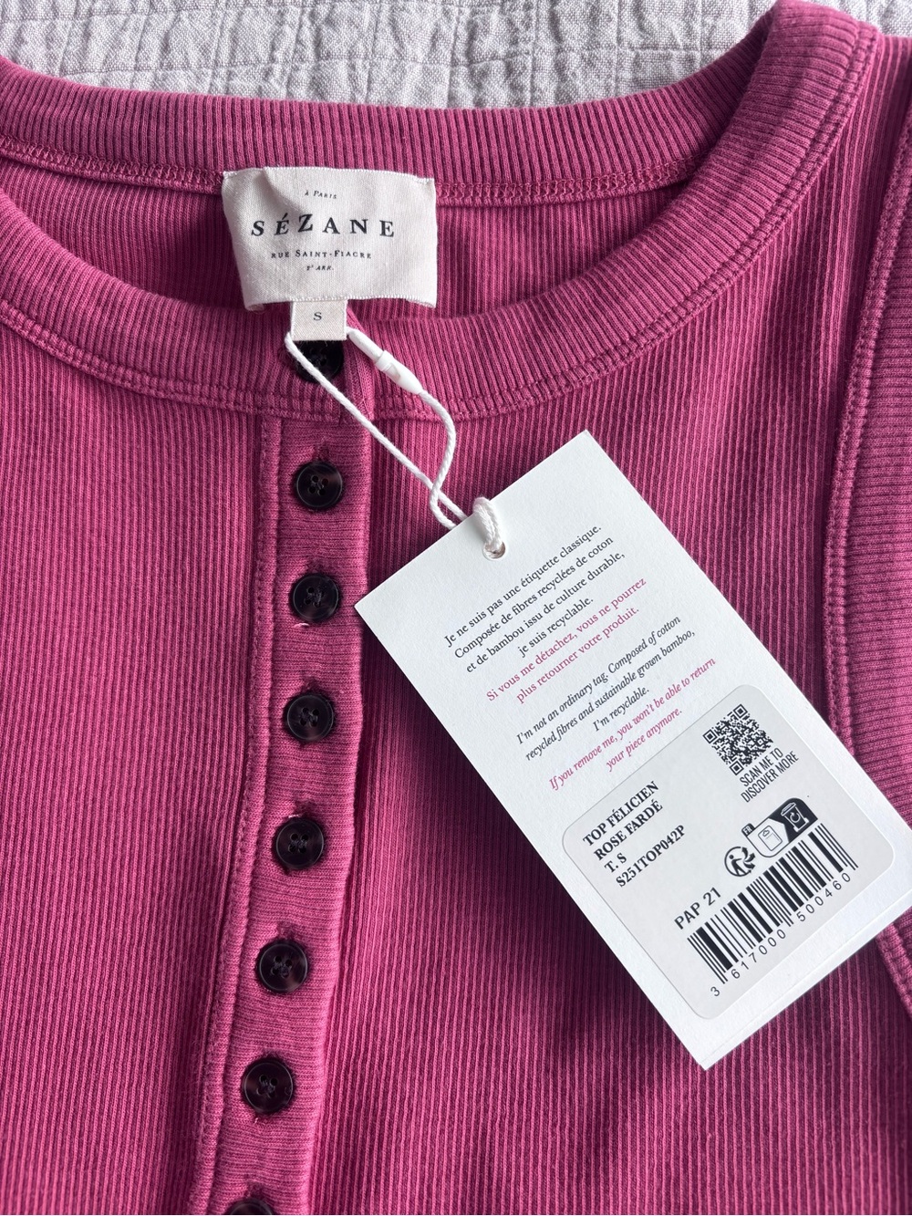 Sézane Felicien atop in Blush Pink Size S - Picture 4 of 4
